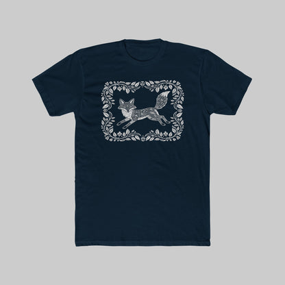 Vintage Floral Frame Fox Illustration Tee - Only on Faire!