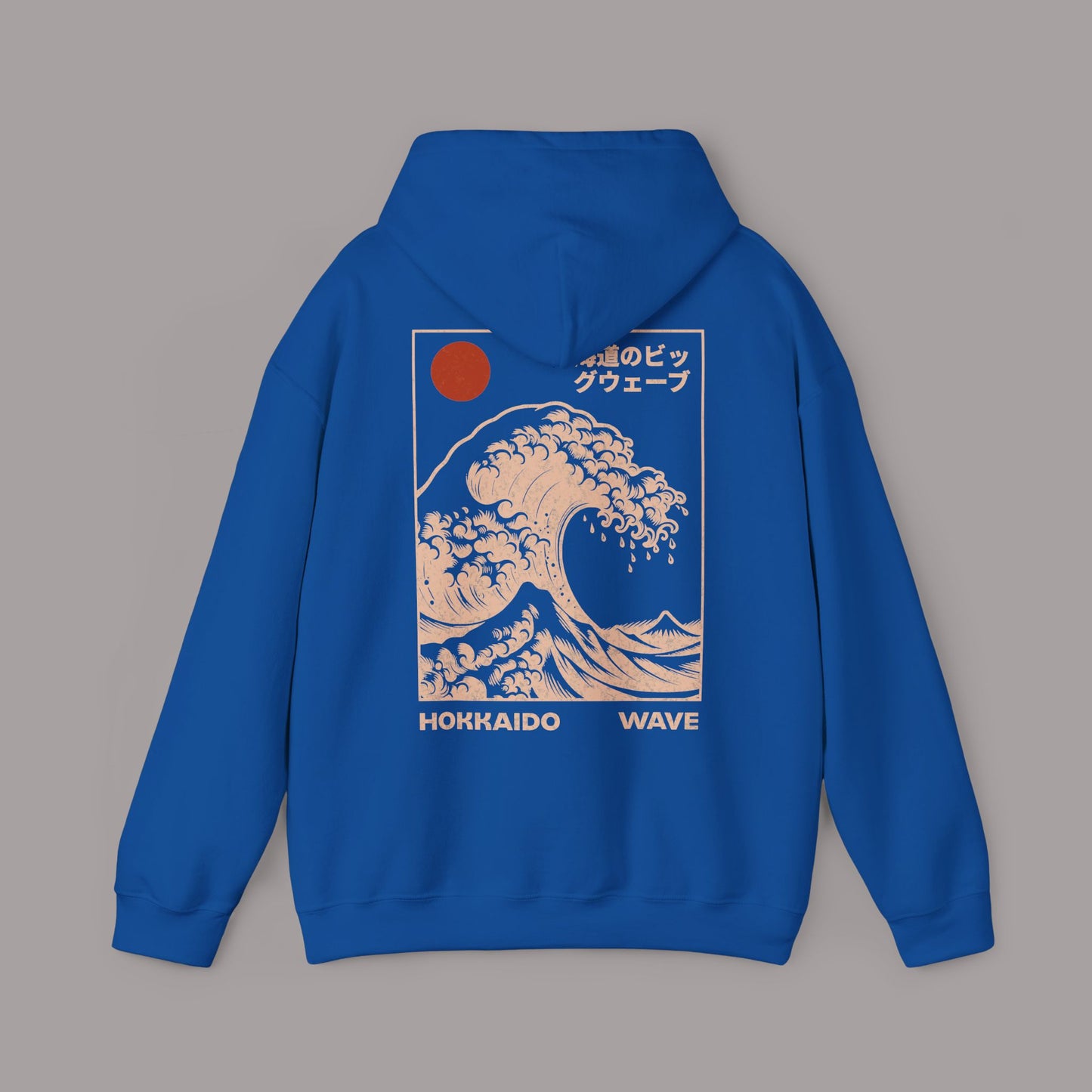 Hokkaido Wave Retro Japanese Hoodie