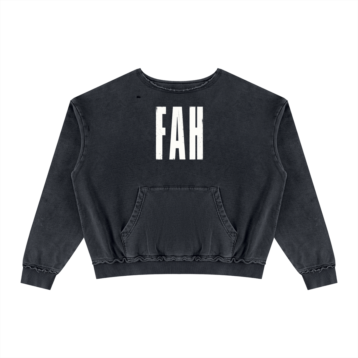 FAH Unisex Raw Edge Crewneck Sweatshirt