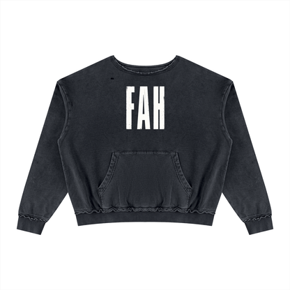 FAH Unisex Raw Edge Crewneck Sweatshirt