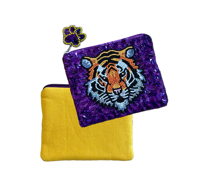 Lily Posh - Tiger Football Game Day Coin Purse LSU Go Tigers