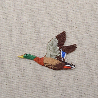 Wholesale Applique - Mallard Drake - Duck - Flying Left or Right - Iron on Applique - Embroidered Patch