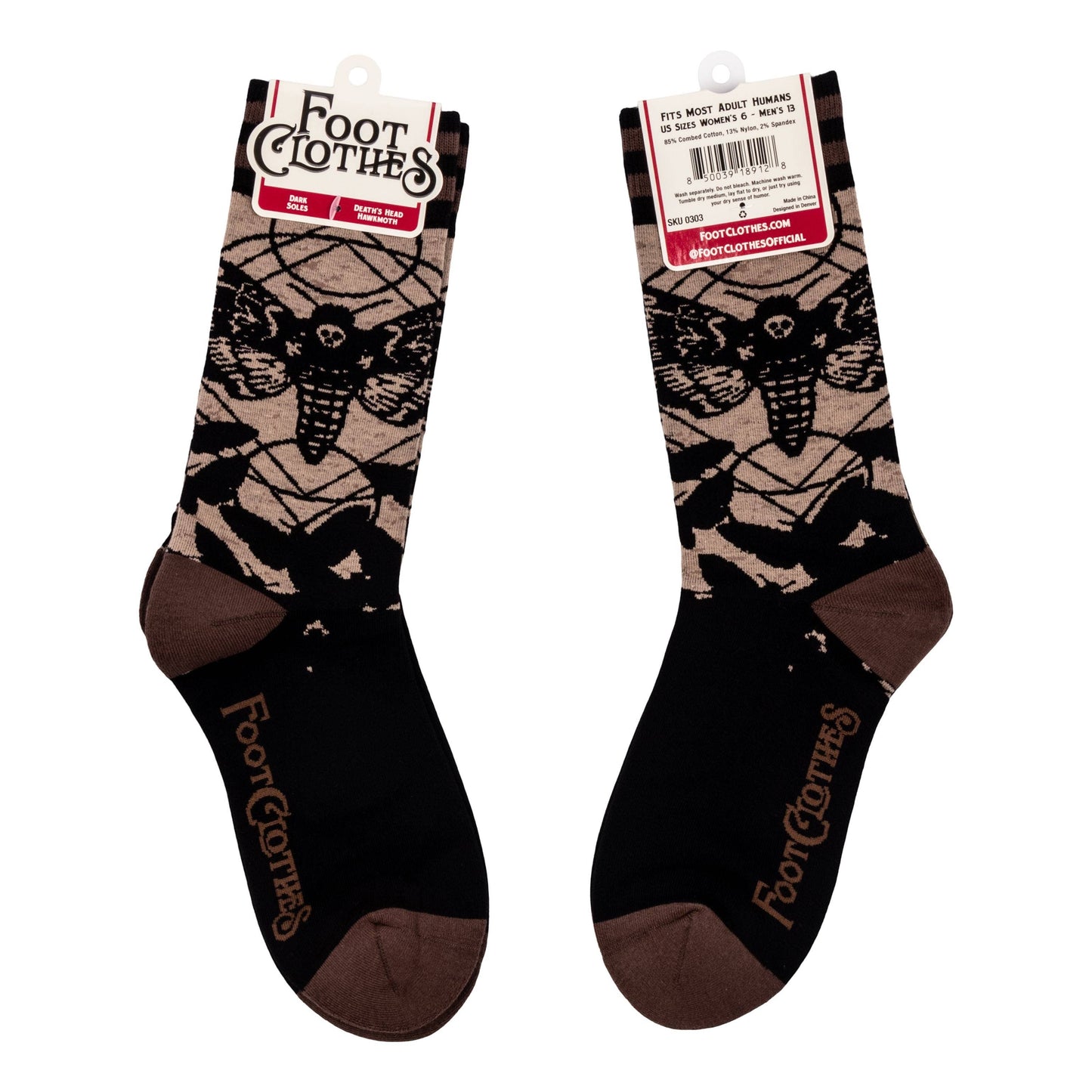FootClothes LLC - Death's Head Hawkmoth Socks