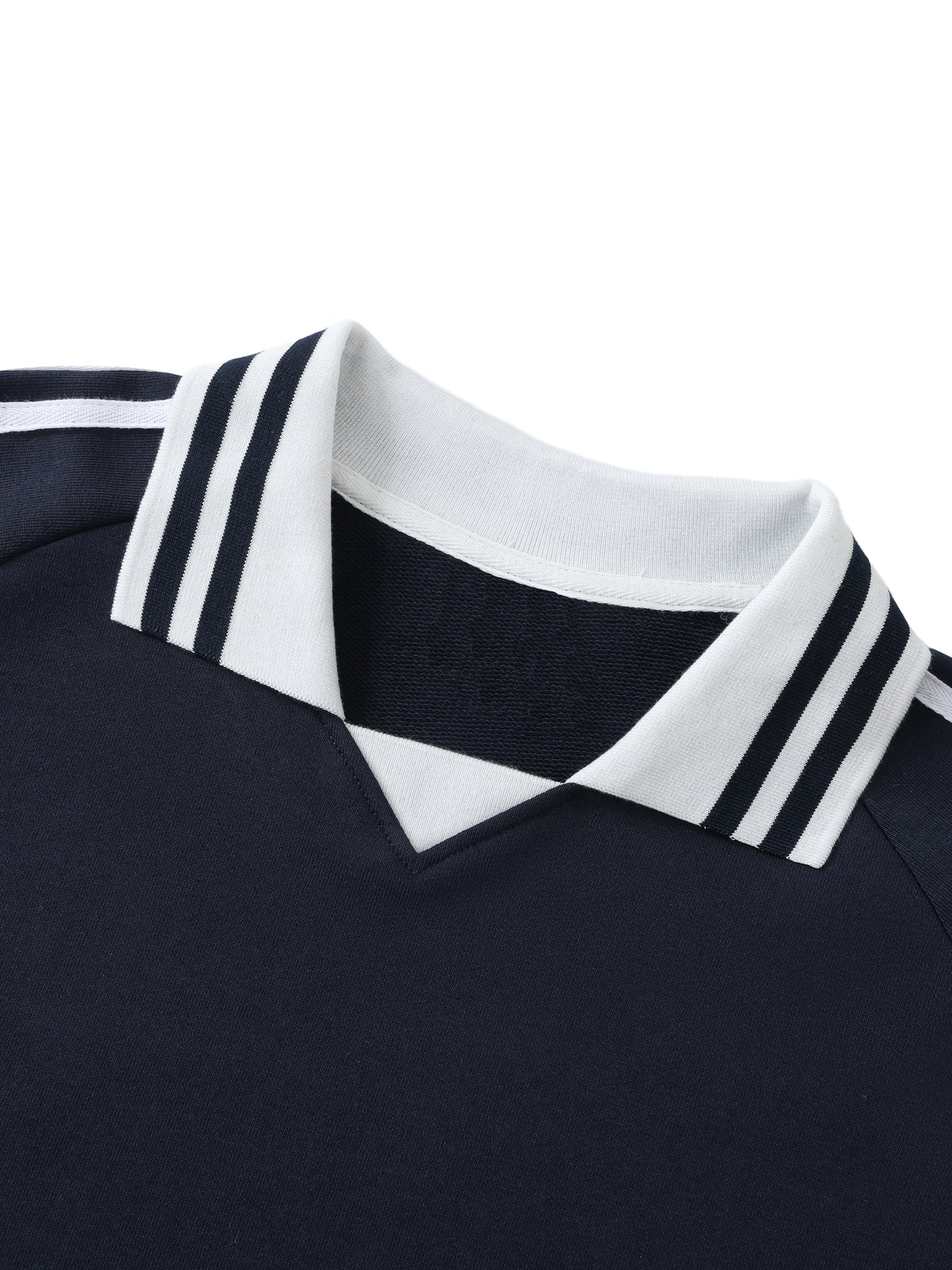 NY New York Unisex Striped Lapel Collar Sweatshirt - Killer Retro