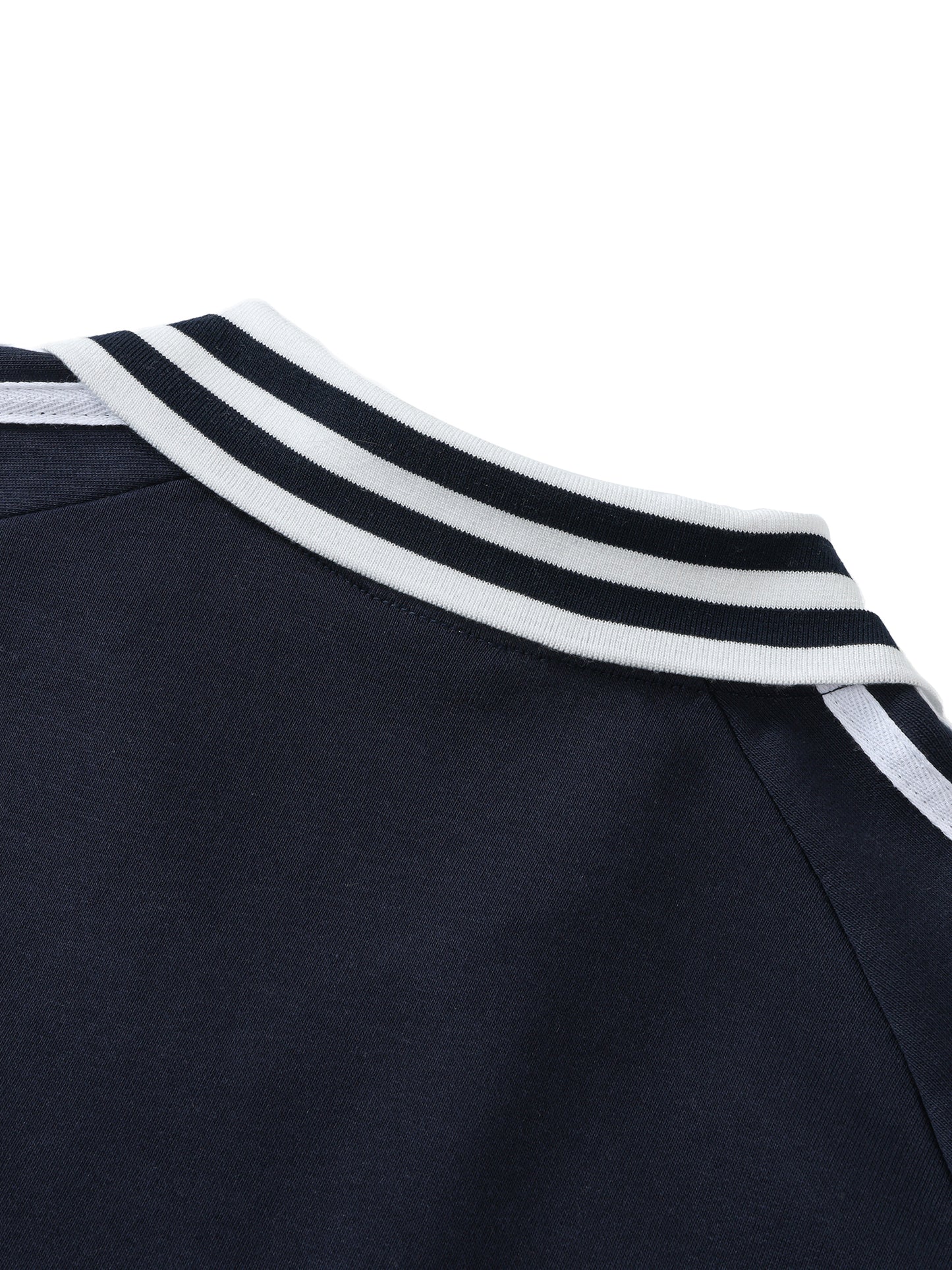 NY New York Unisex Striped Lapel Collar Sweatshirt - Killer Retro