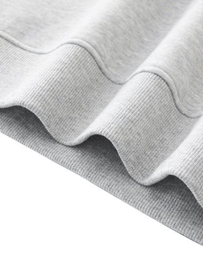 Essential Mock-Neck Crew Fleece Sweatshirt for Women