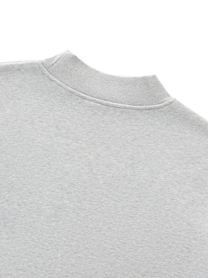 Essential Mock-Neck Crew Fleece Sweatshirt for Women