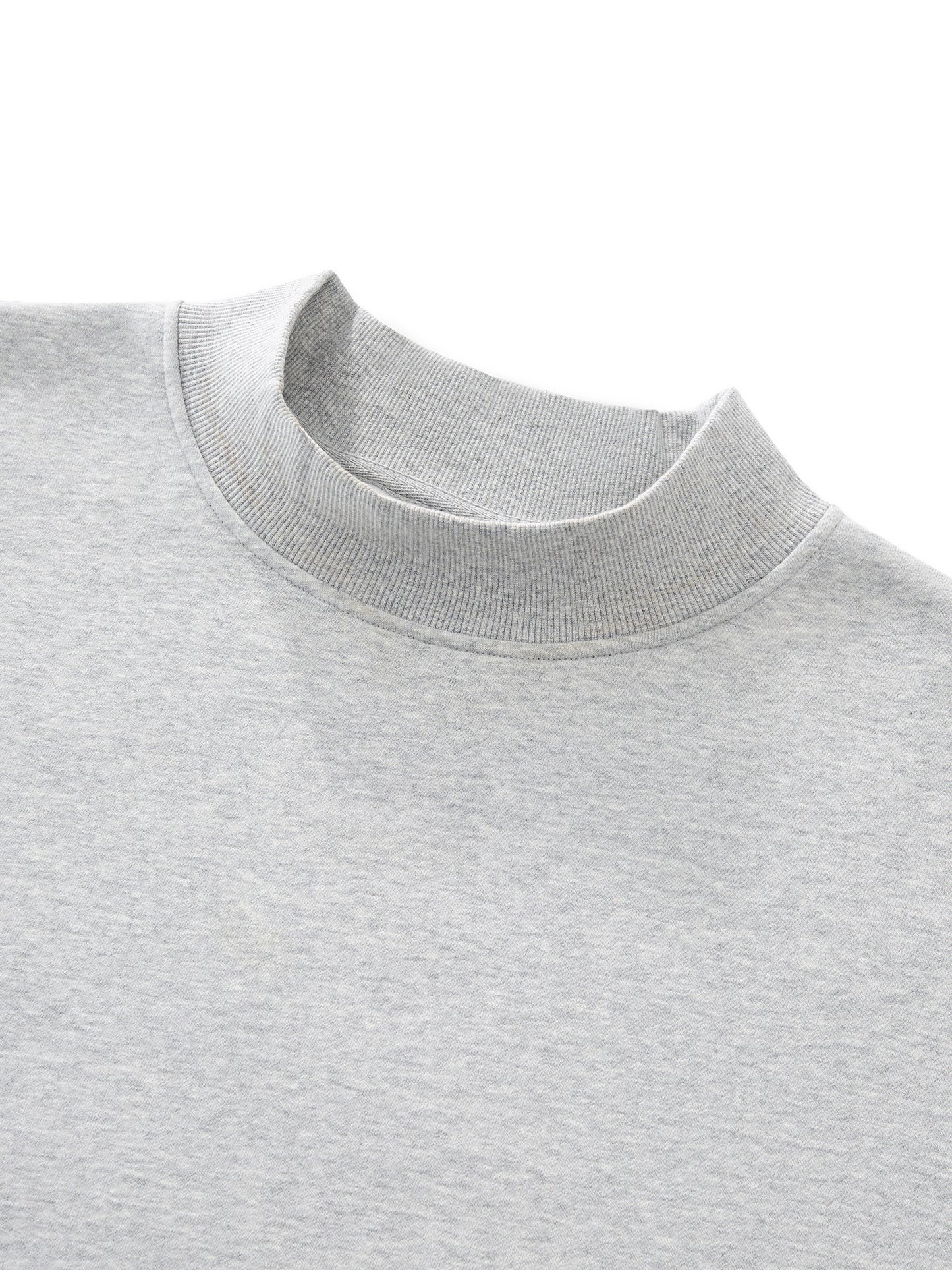 Essential Mock-Neck Crew Fleece Sweatshirt for Women