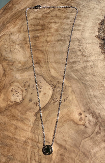 Canadian Jade and Silver Star Pendant - 2476