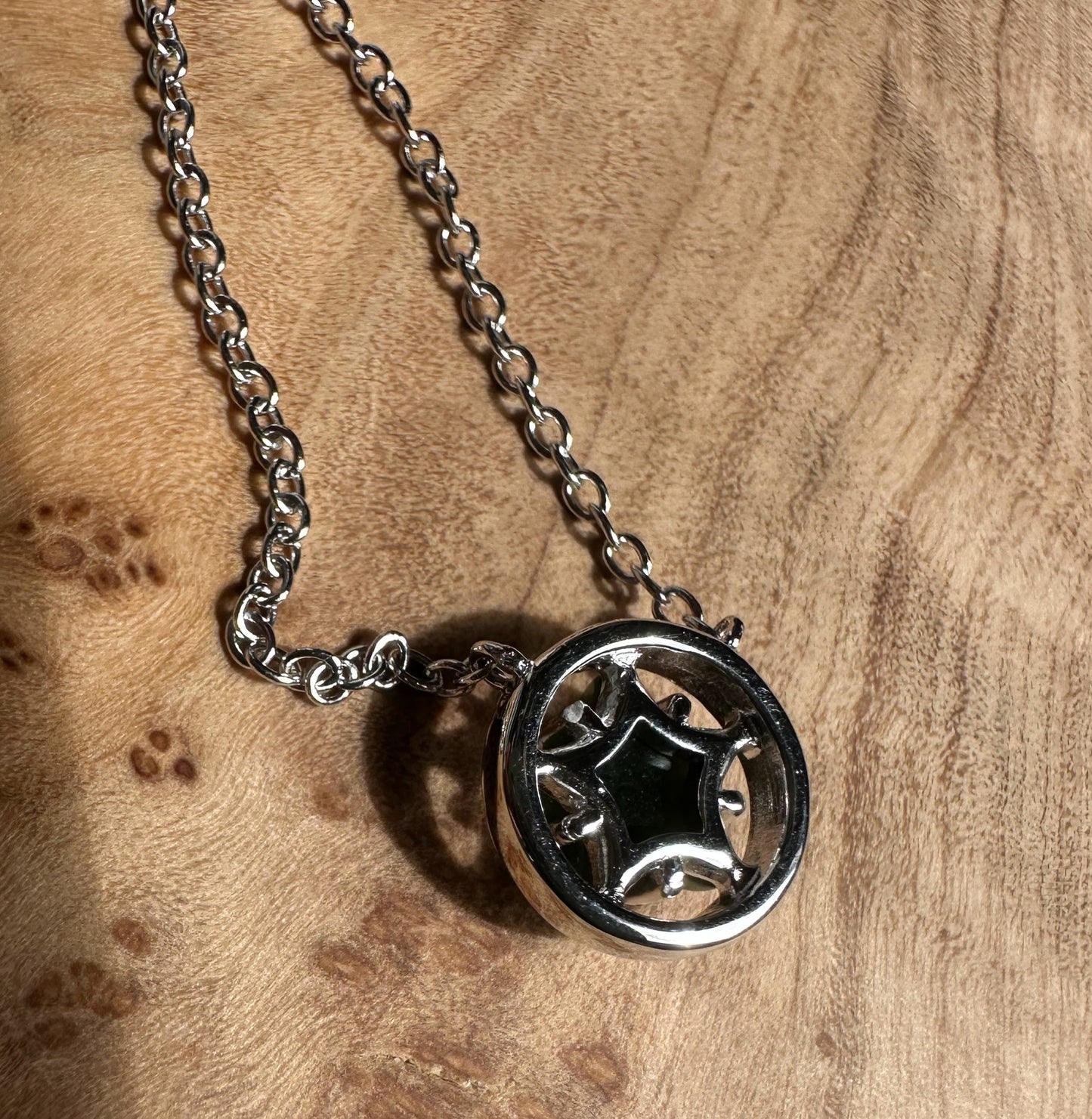 Canadian Jade and Silver Star Pendant - 2476