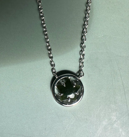 Canadian Jade and Silver Star Pendant - 2476