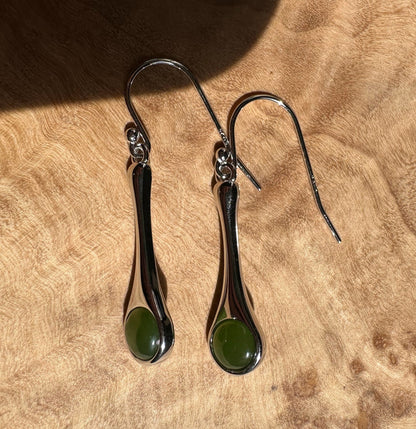 Silver Drop Earrings, 4874