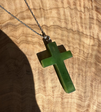 Jade Cross Pendant, 40mm*