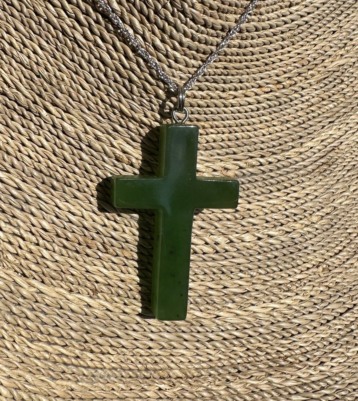 Jade Cross Pendant, 40mm*