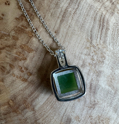 Canadian Jade Pendant with CZ 5560