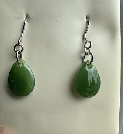 Canadian Jade Earrings, 10x14mm