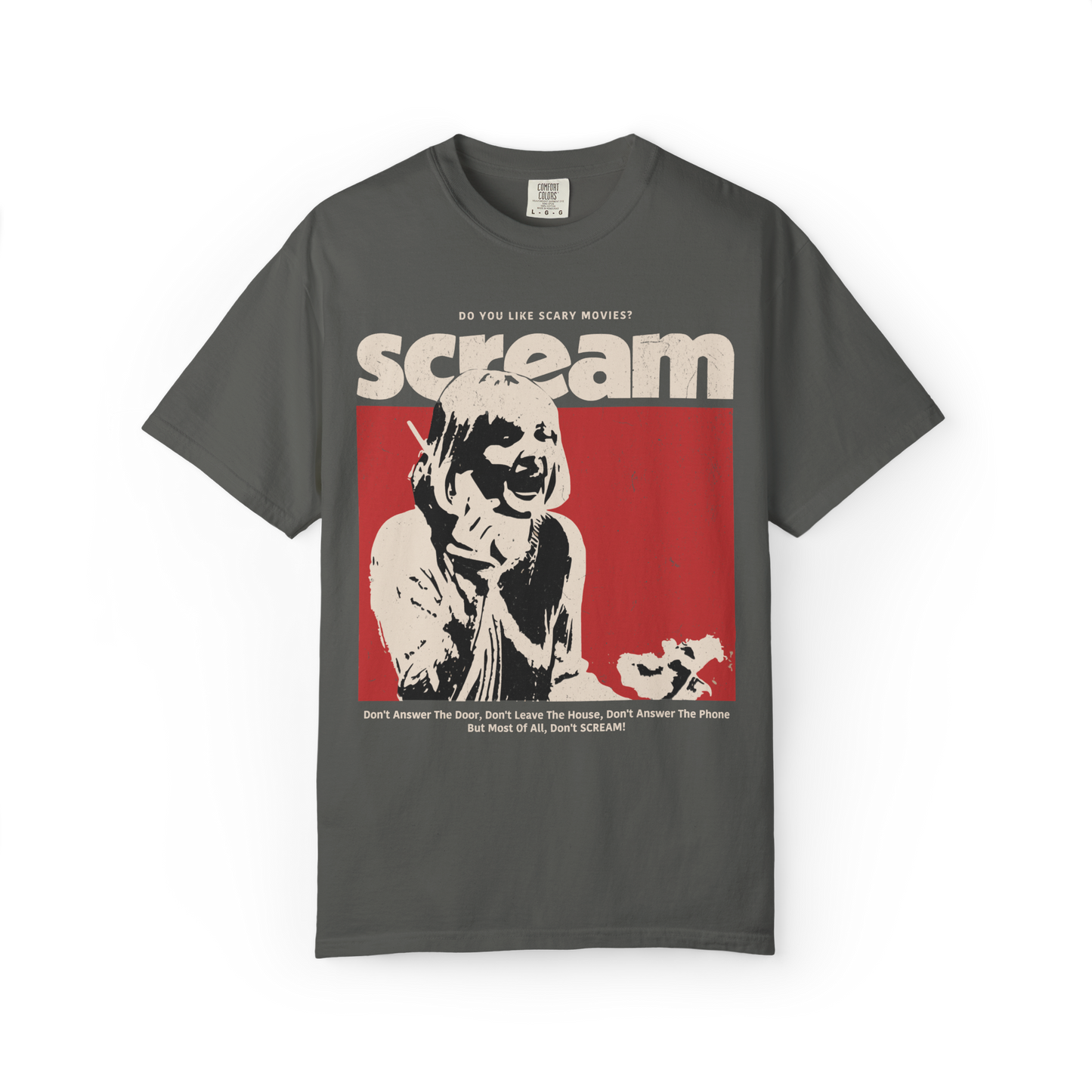 Retro Scream Horror Tee - Washed Vintage Shirt