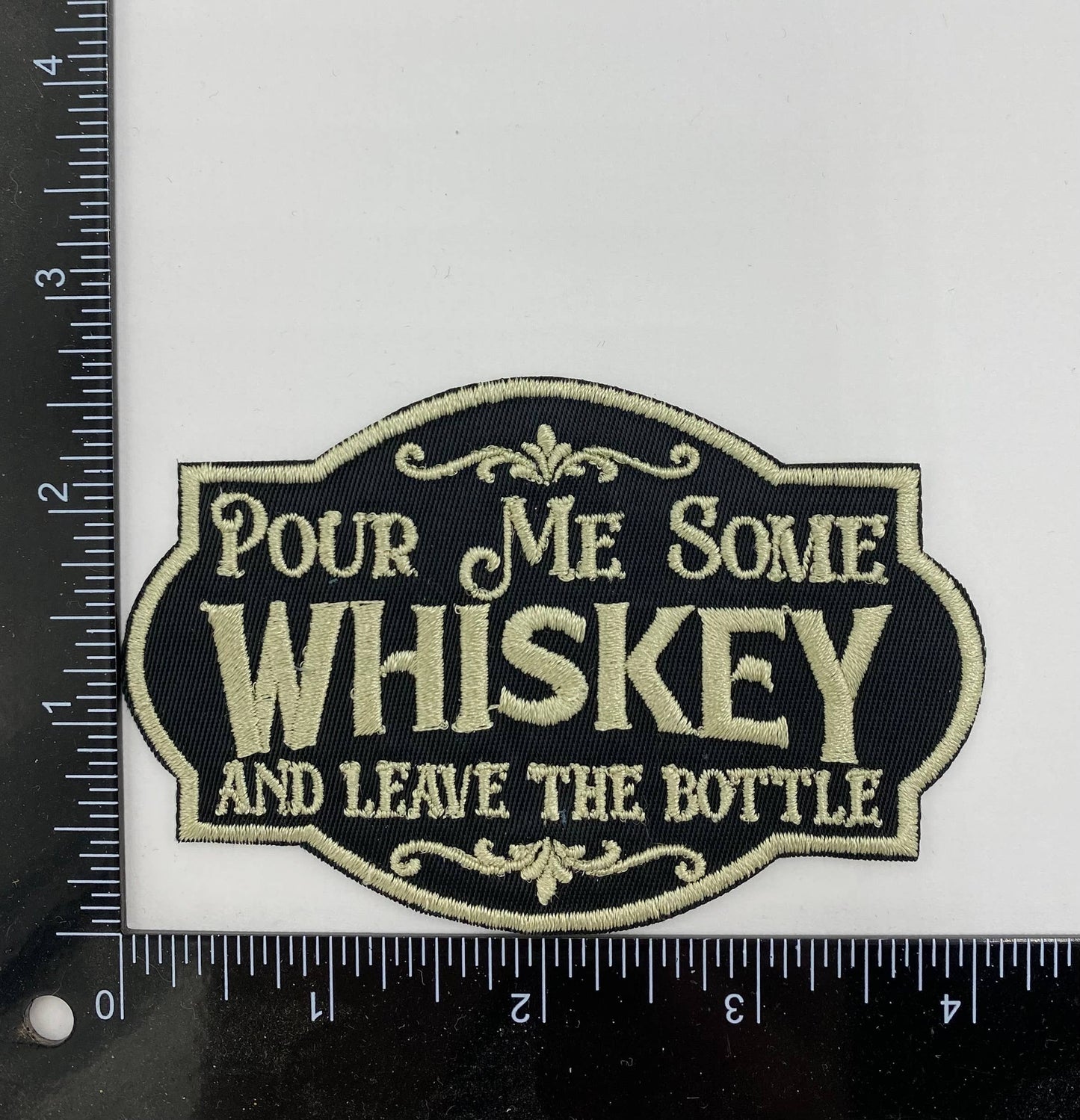 Wholesale Applique - Pour Me Some Whiskey and Leave the Bottle Iron on Patch