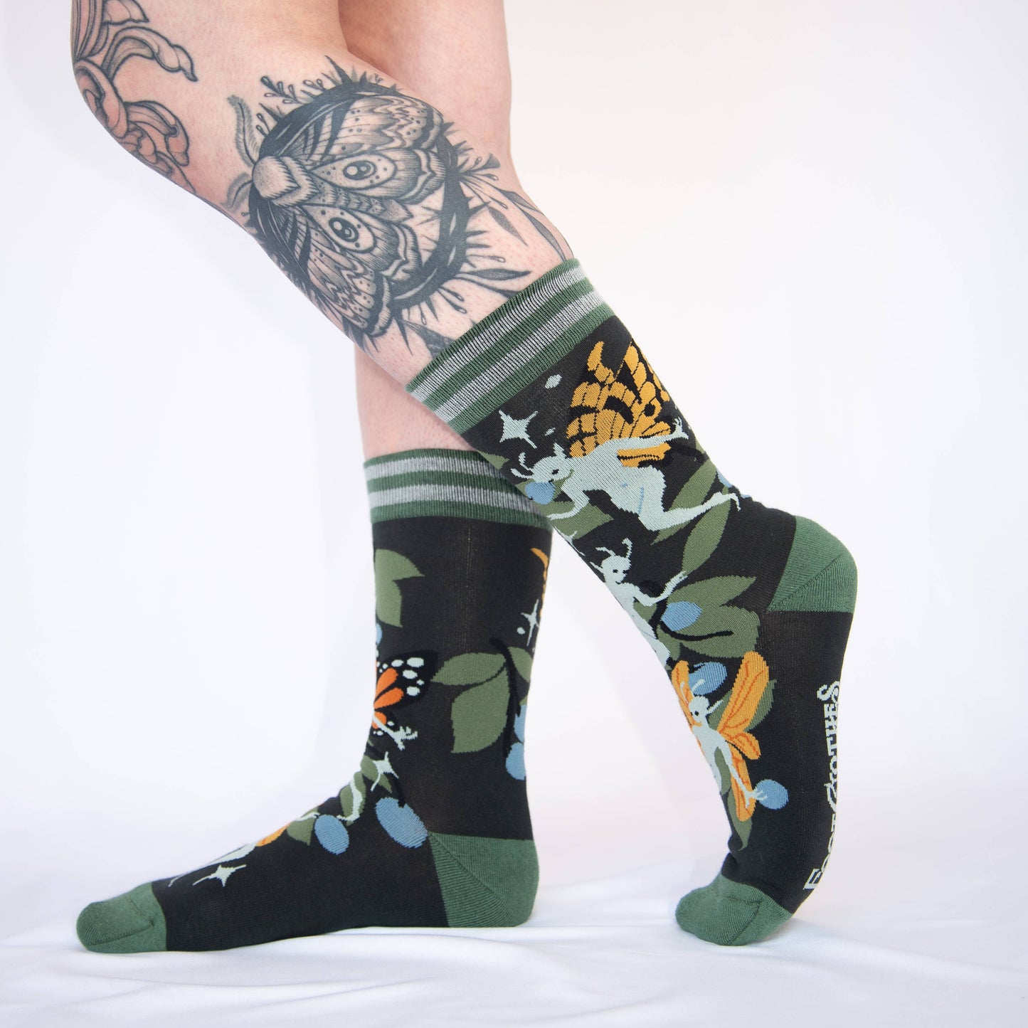 FootClothes LLC - Fanciful Fairies Crew Socks