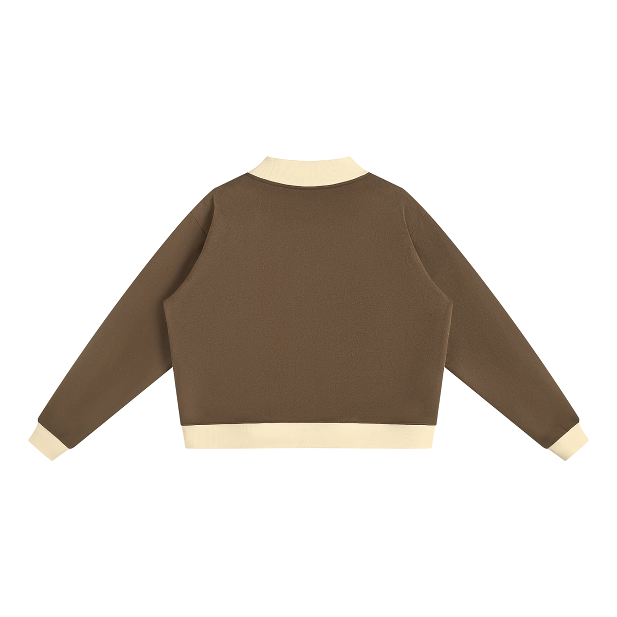 Women’s Two Tone Mock Neck Crewneck Sweatshirt