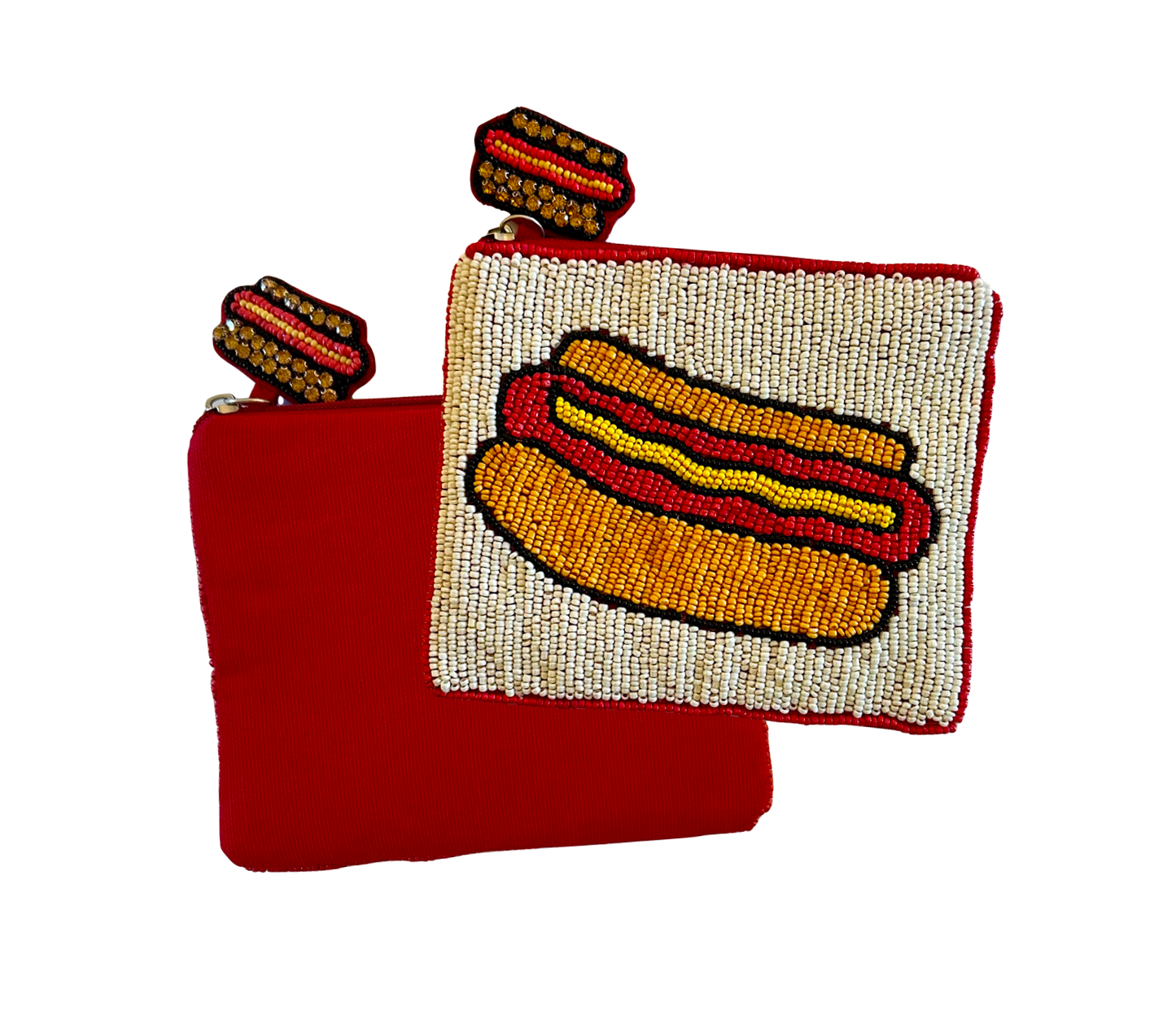 Lily Posh - Hot Dog Coin Purse, Hotdog Beaded Bag Lily Posh