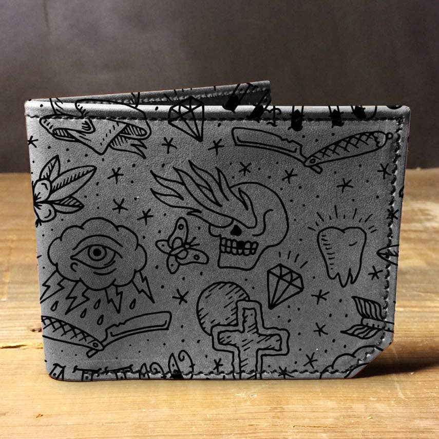 backerton - Tattoo - Printmaker Leather Wallet