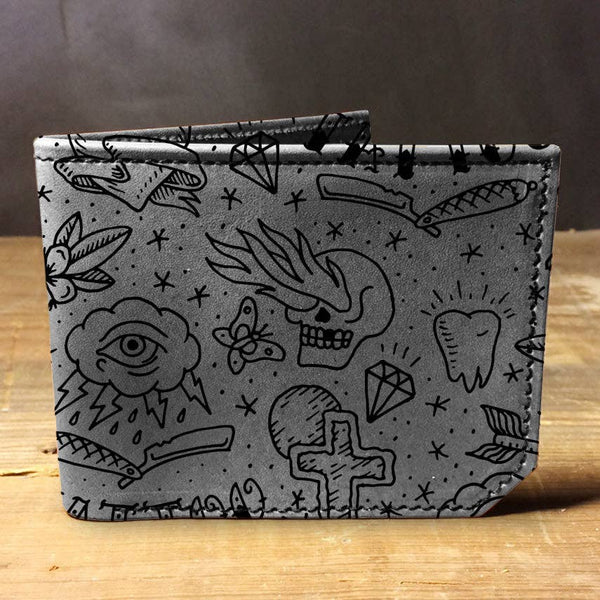 backerton - Tattoo - Printmaker Leather Wallet