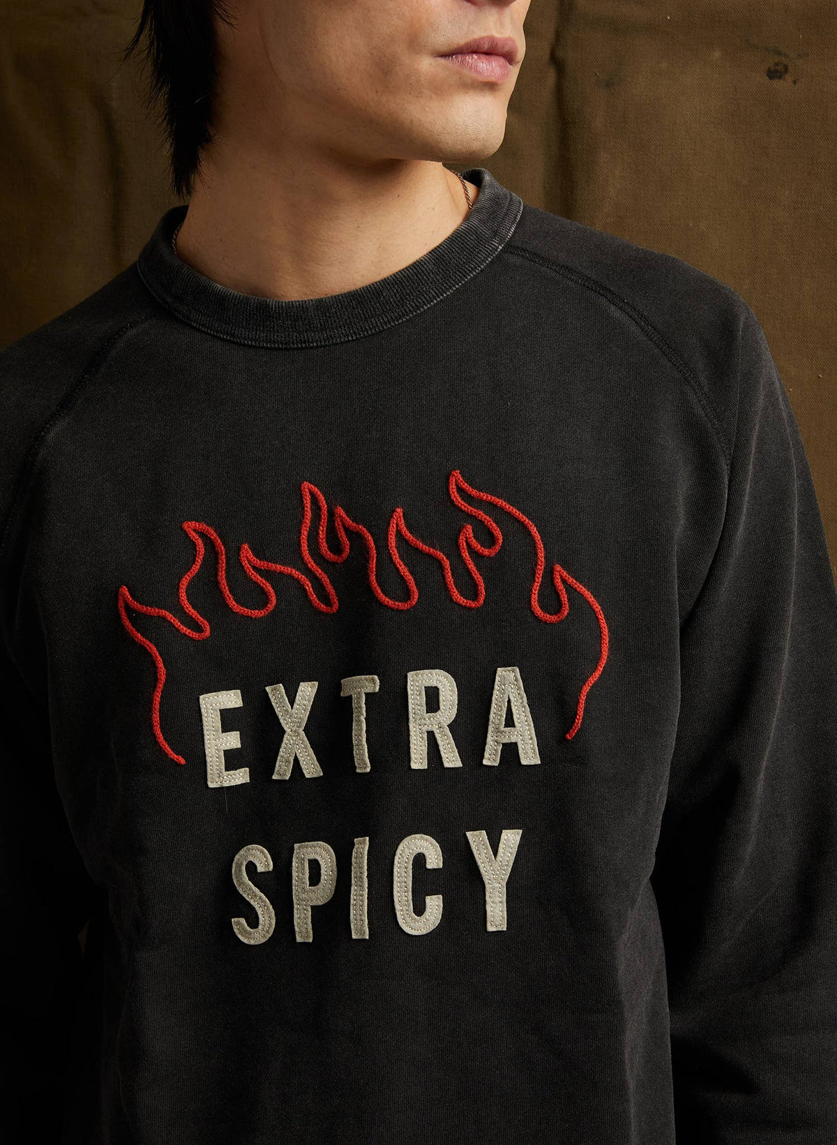 Pyknic - Extra Spicy Chainstitch & Felt Crewneck Sweatshirt