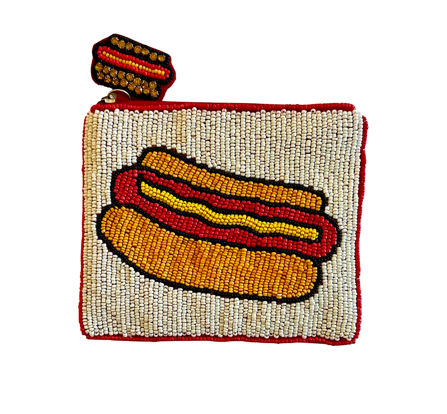 Lily Posh - Hot Dog Coin Purse, Hotdog Beaded Bag Lily Posh