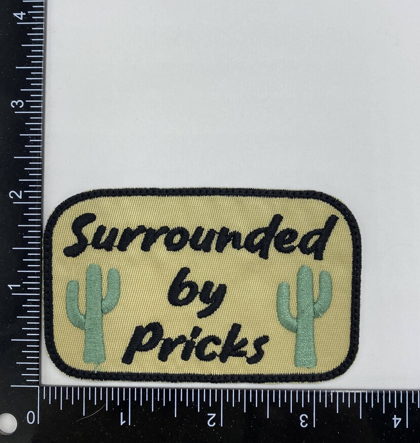 Wholesale Applique - Surrounded by Pricks, Funny, Embroidered Iron on Patch