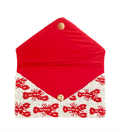 Lily Posh - Beaded Lobster Clutch Crossbody Bag Marine Life