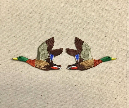 Wholesale Applique - Mallard Drake - Duck - Flying Left or Right - Iron on Applique - Embroidered Patch
