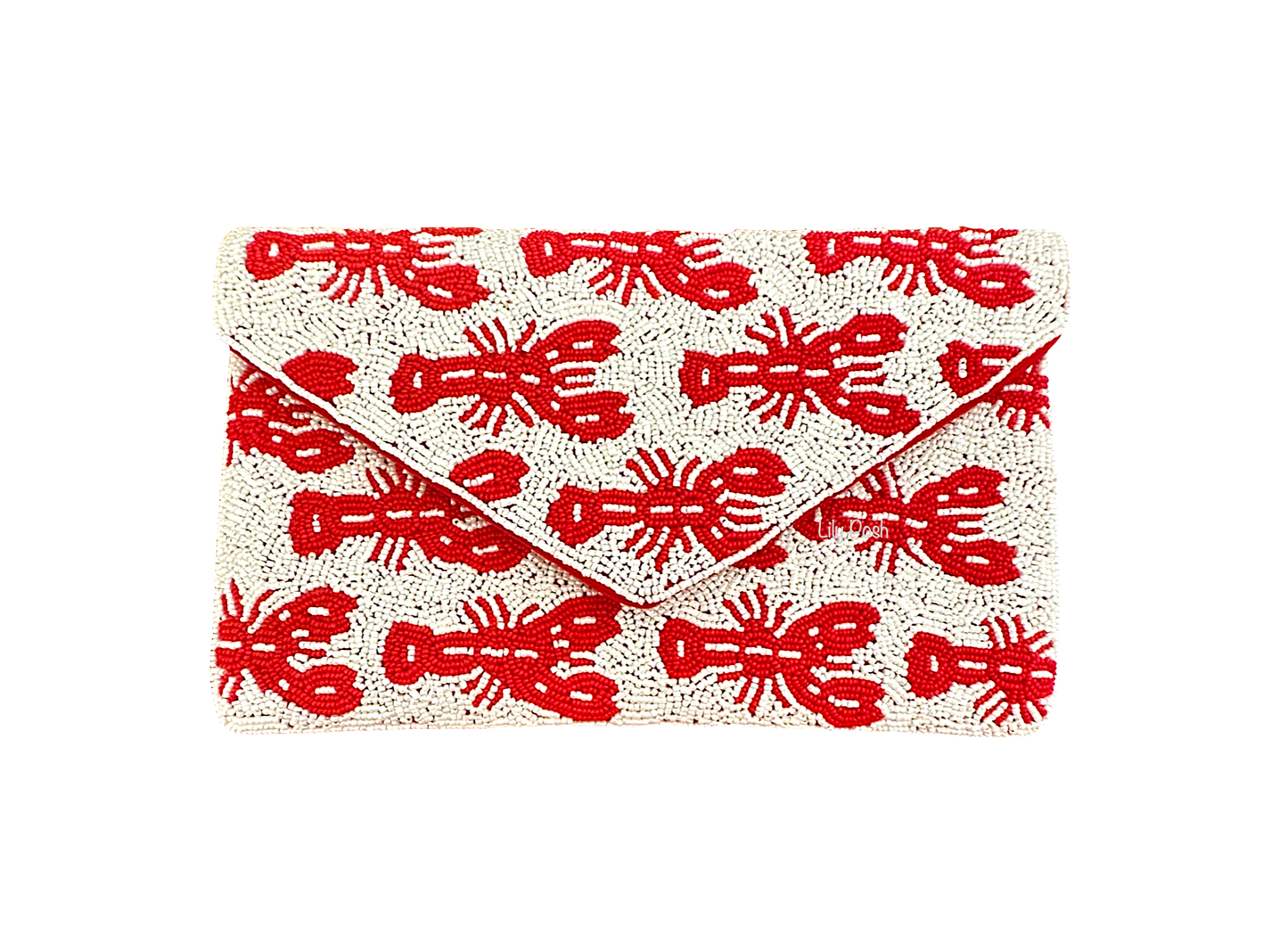 Lily Posh - Beaded Lobster Clutch Crossbody Bag Marine Life