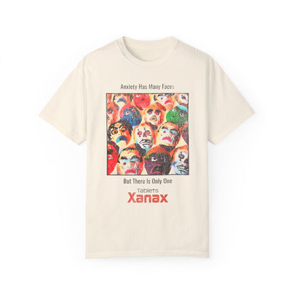 Anxiety Has Many Faces 90's Vintage Xanax Graphic T-shirt. - KILLER RETRO
