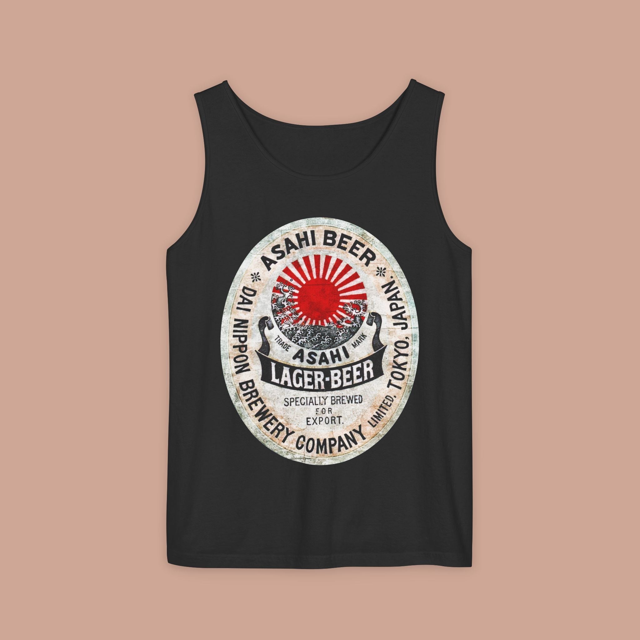 Asahi Vintage Japanese Beer Graphic Tank Top, Unisex Summer Shirt, Festival Wear, Gifts for Beer Lovers, Casual Outdoor Tank, Comfort Colors - KILLER RETRO
