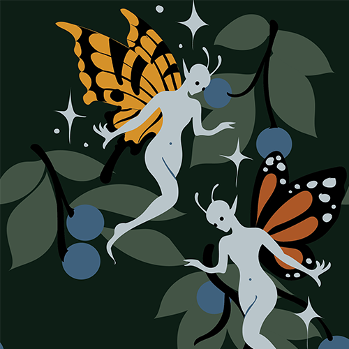 FootClothes LLC - Fanciful Fairies Crew Socks