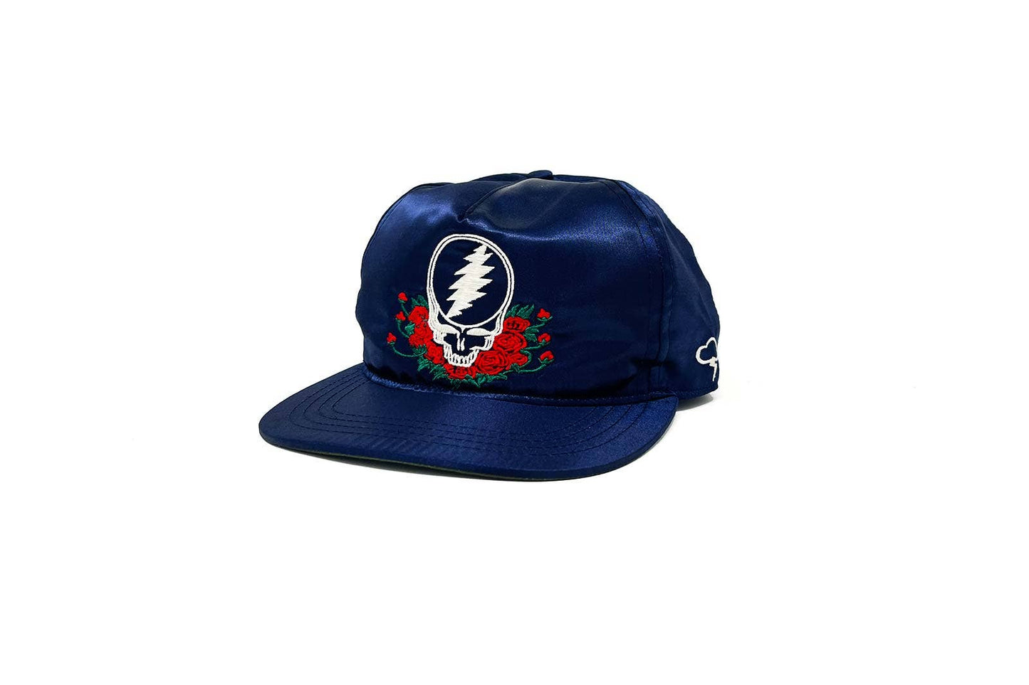 Ampal x Grateful Dead STEAL YOUR ROSES Navy Satin - Snapback