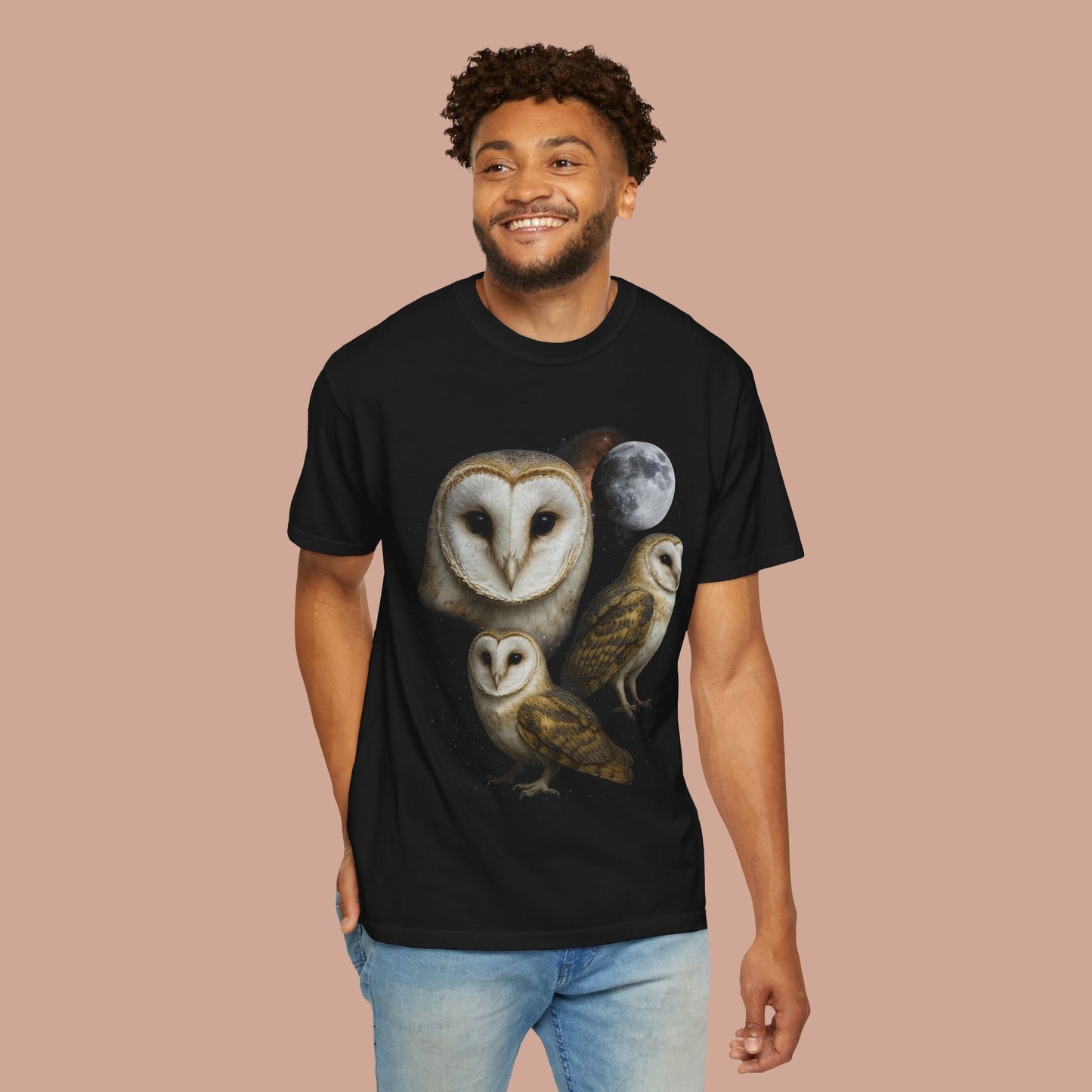 Barn Owls And The Moon 90's Meme Vintage Tee. - KILLER RETRO