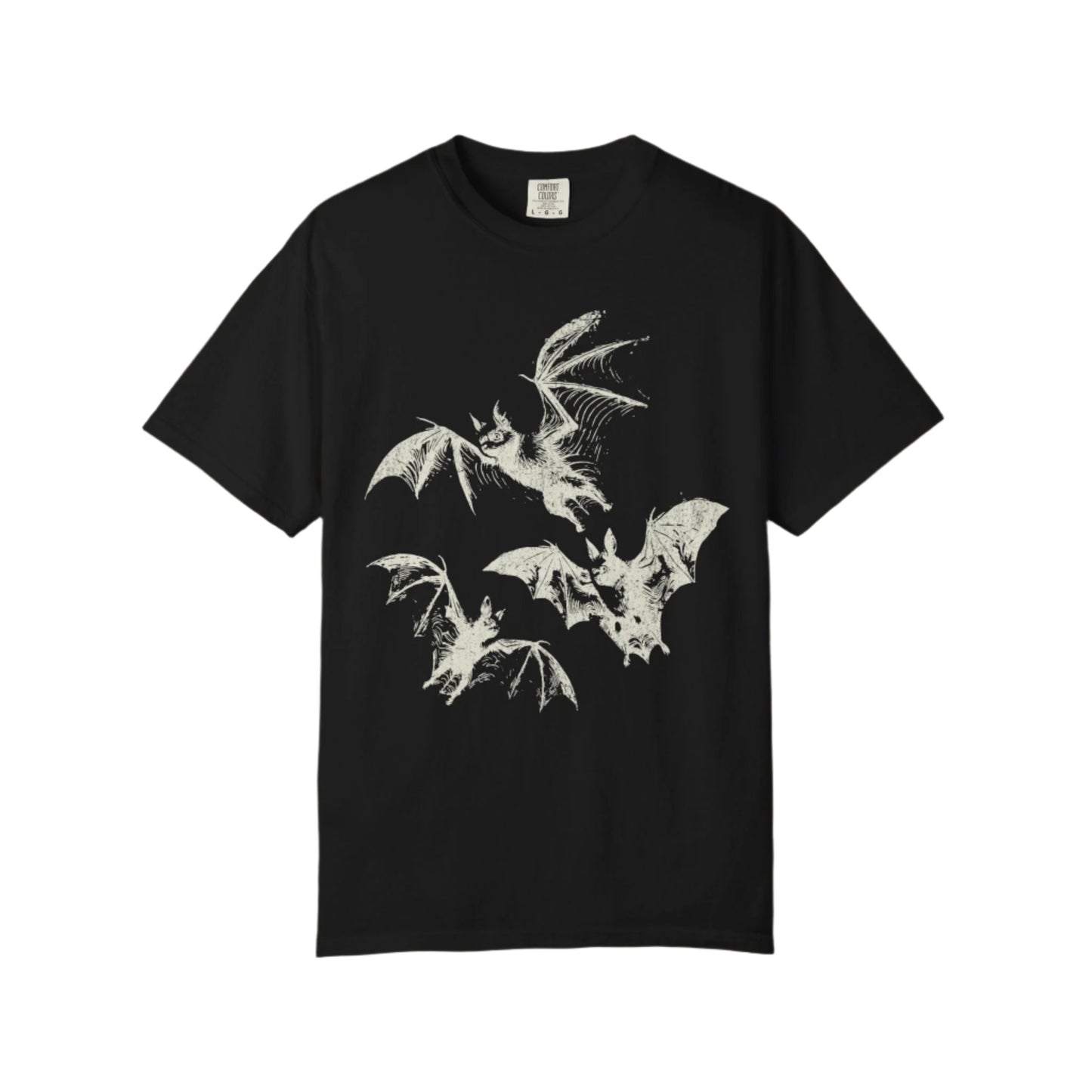 Bats Graphic T-Shirt for Halloween Lovers, Unisex Tee for Casual Wear, Spooky Aesthetic, Gift for Bat Fans, Perfect for Fall - KILLER RETRO
