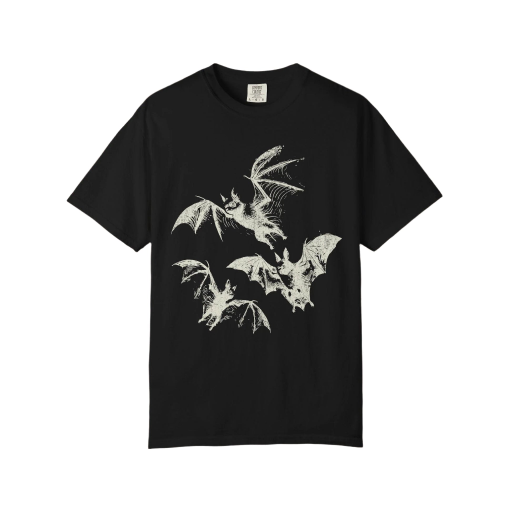 Bats Graphic T-Shirt for Halloween Lovers, Unisex Tee for Casual Wear, Spooky Aesthetic, Gift for Bat Fans, Perfect for Fall - KILLER RETRO