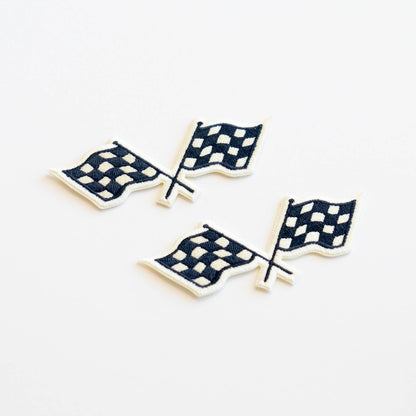 Union Made - Racing Flags Embroidered Iron on Patch