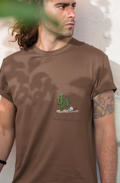 Wholesale Applique - Western Desert Cactus Scene - Steer Skull  - Cow - Embroidered Iron on Patch