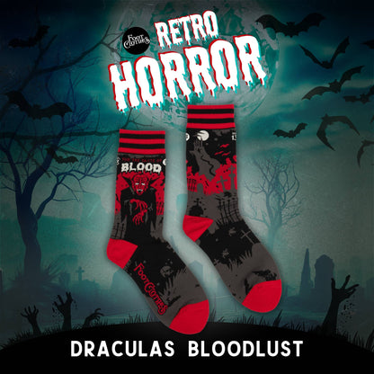 FootClothes LLC - Dracula's Bloodlust Crew Socks