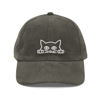 Cat Vintage Corduroy Cap - KILLER RETRO