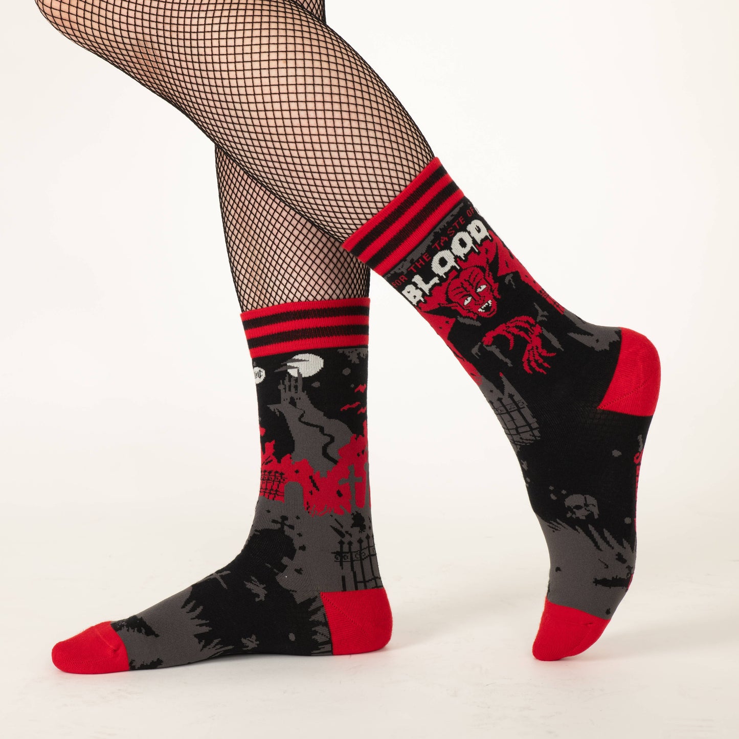 FootClothes LLC - Dracula's Bloodlust Crew Socks