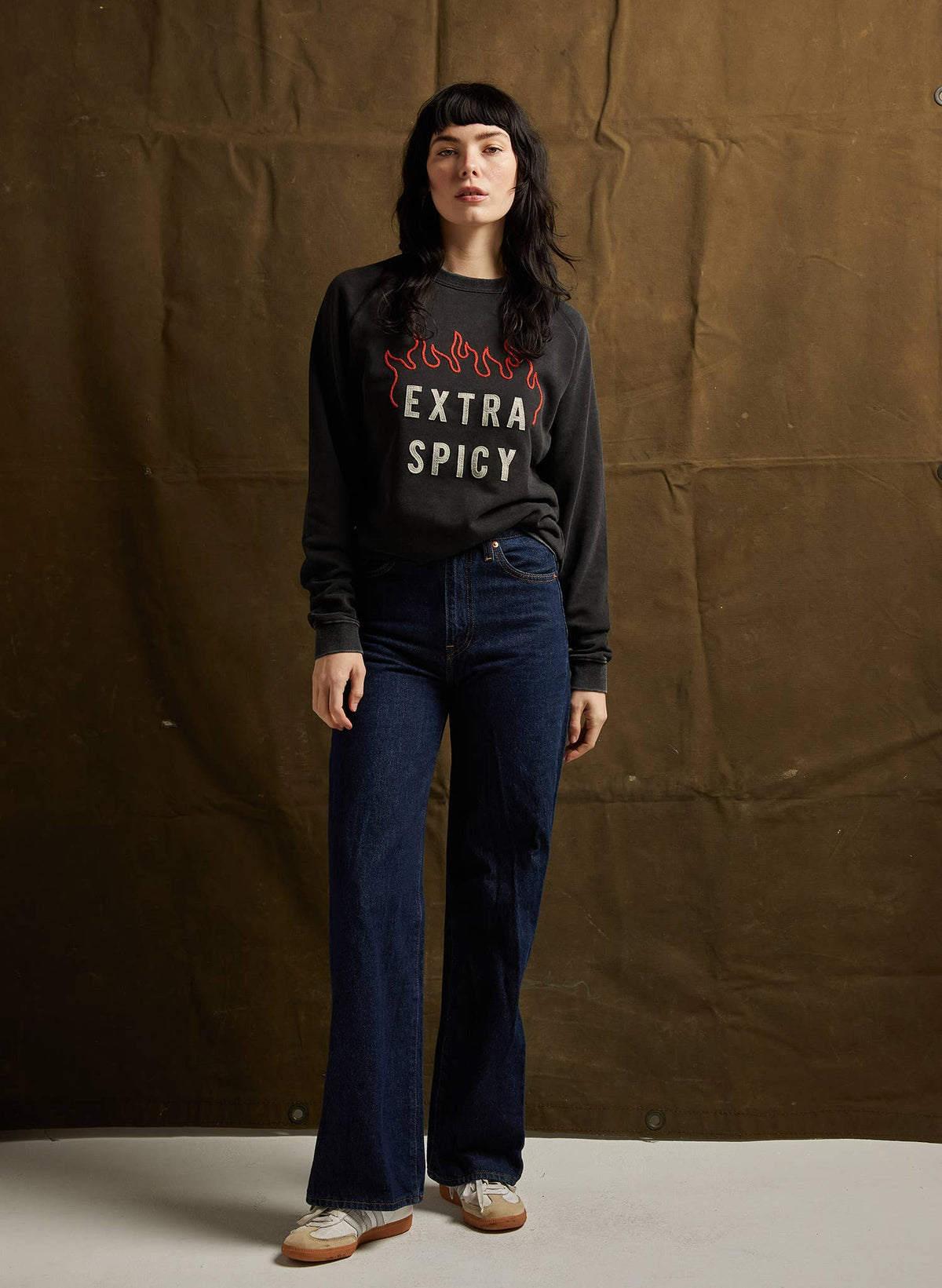 Pyknic - Extra Spicy Chainstitch & Felt Crewneck Sweatshirt