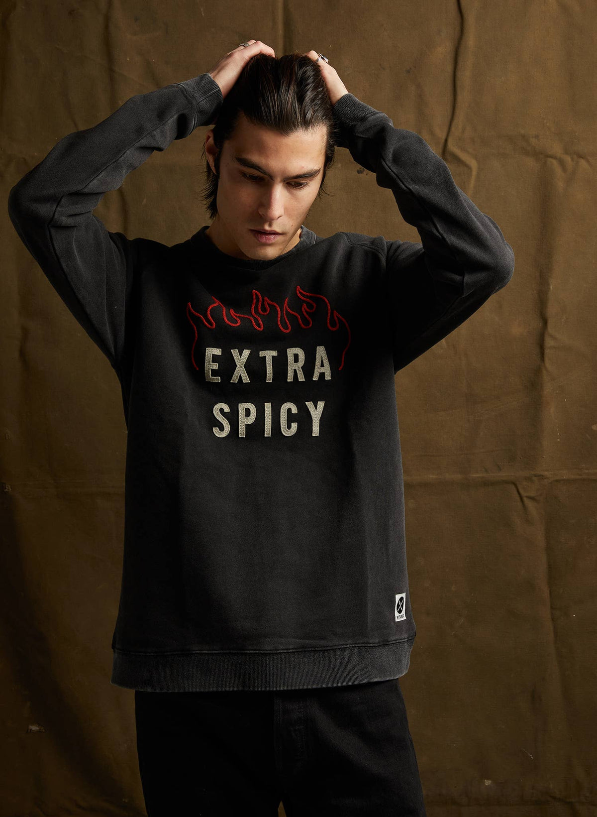 Pyknic - Extra Spicy Chainstitch & Felt Crewneck Sweatshirt