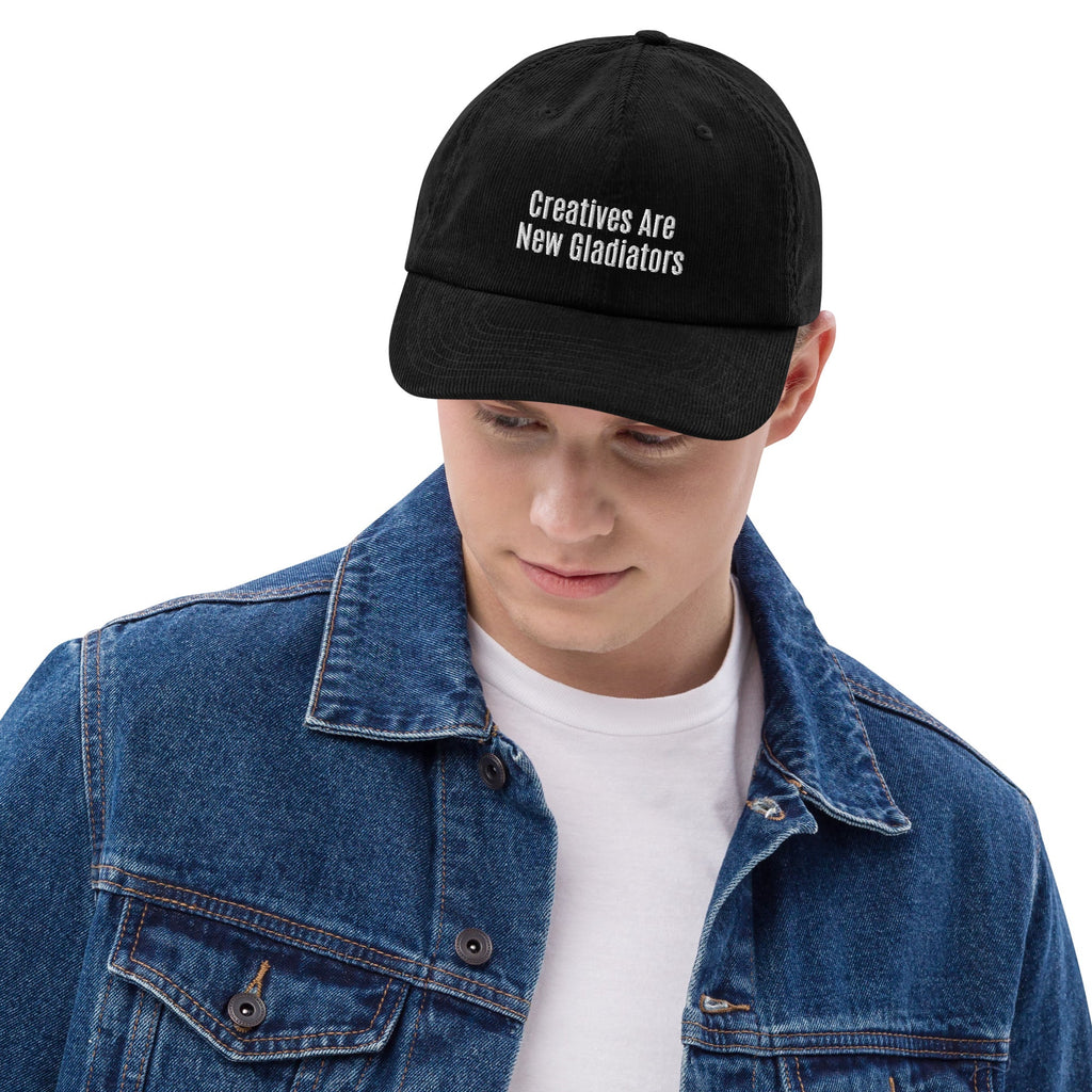 Creatives Are New Gladiators Embroidered Corduroy Hat - KILLER RETRO