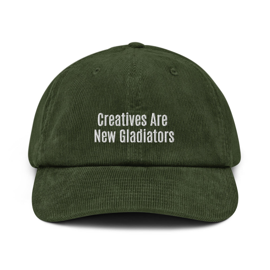 Creatives Are New Gladiators Embroidered Corduroy Hat - KILLER RETRO