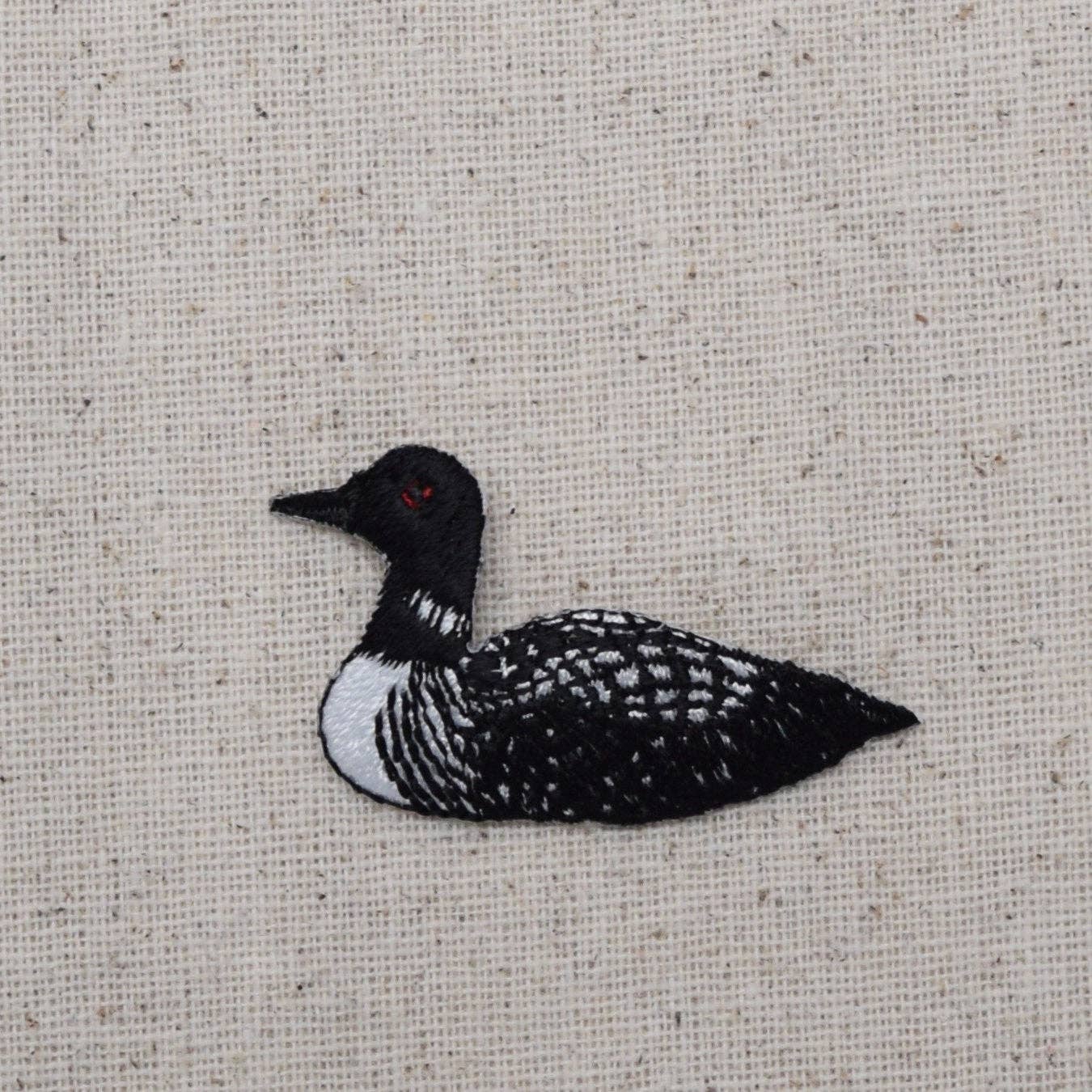 Wholesale Applique - Single Loon - Facing Left - Water Fowl - Embroidered Patch - Iron on Applique - 694784-AL